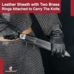 Viking Seax Knife with Bone Handle and Sheath