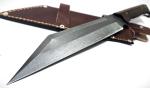 Viking Style Seax Knife with Leather Sheath