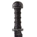 Black Maldon Viking Seax Knife with Leather Grip