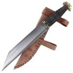 Viking Valor Seax Knife with Leather Sheath
