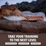 Norse Dragon Seax Knife with Leather Sheath