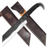 Odin's Raven Viking Seax Knife with Sheaths
