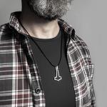 Minimalist Thor's Hammer Necklace in Sterling Silver