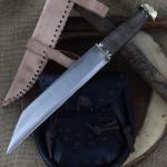 Viking Valor Seax Knife with Leather Sheath