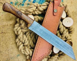 Personalized Viking Seax Knife with Damascus Steel