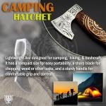 Viking Axe with Engraved Blade and Wooden Handle