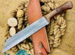 Personalized Viking Seax Knife with Damascus Steel