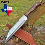 Personalized Viking Hunting Seax Knife, Damascus Steel