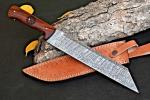 Personalized Viking Hunting Seax Knife in Damascus Steel