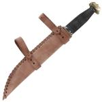 Viking Valor Seax Knife with Leather Sheath