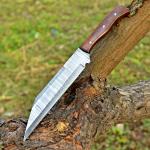 Personalized Viking Hunting Seax Knife, Damascus Steel