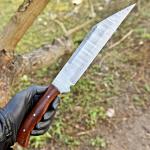 Personalized Viking Hunting Seax Knife, Damascus Steel