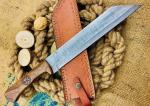 Personalized Viking Seax Knife with Damascus Steel