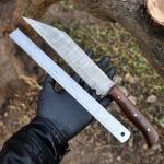 Personalized Viking Hunting Seax Knife, Damascus Steel