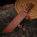Viking Style 16" Seax Knife with Rosewood Handle