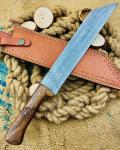 Viking Seax Hunting Knife with Damascus Steel Blade