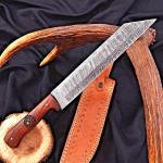 Personalized Viking Hunting Seax Knife - Damascus Steel