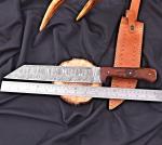 Personalized Viking Hunting Seax Knife - Damascus Steel