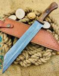 Viking Seax Hunting Knife with Damascus Steel Blade