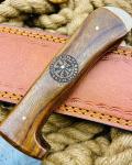 Personalized Viking Seax Knife with Damascus Steel