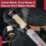 10" Viking Seax Knife with Camel Bone Handle