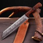 Personalized Viking Seax Sword with Damascus Blade
