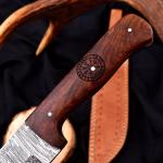 Personalized Viking Hunting Seax Knife - Damascus Steel