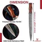 Viking Seax Knife – Hand Forged Damascus Steel