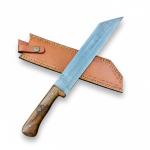Personalized Viking Seax Hunting Sword - Damascus Steel