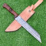 Personalized Damascus Viking Seax Hunting Knife