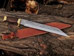 Viking Seax Knife with Leather Sheath
