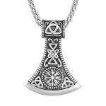 925 Sterling Silver Viking Axe Necklace for Men