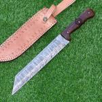 Personalized Damascus Viking Seax Hunting Knife