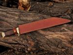 Viking Seax Knife with Leather Sheath