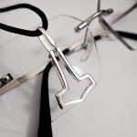 Minimalist Thor's Hammer Necklace in Sterling Silver