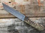 Damascus Steel Viking Seax Knife for Outdoors