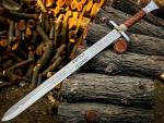 Viking Seax Sword with Rune Blade and Handle