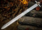 Viking Seax Sword with Rune Blade and Handle
