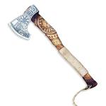 Viking Axe with Carbon Steel Blade and Leather Handle