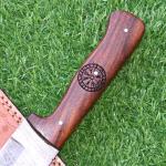 Personalized Damascus Viking Seax Hunting Knife