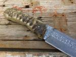 Damascus Steel Viking Seax Knife for Outdoors