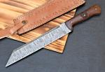 Personalized Viking Seax Knife with Wood Handle