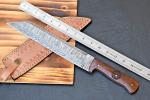 Personalized Viking Seax Knife with Wood Handle