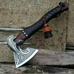 Viking Axe with Rosewood Handle and Sheath