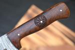 Personalized Viking Seax Knife with Wood Handle