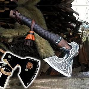 Handmade Viking Axe - Unique Bearded Hatchet