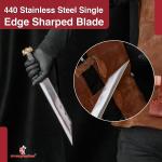 Viking Seax Dagger with Brass Pommel