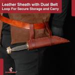 Viking Seax Dagger with Brass Pommel