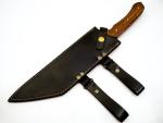 Viking Seax Carbon Steel Bushcraft Knife with Sheath