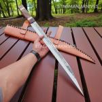 Hand-Forged Viking Seax Sword - Vintage Style